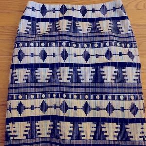 Ann Taylor woven and lined skirt patchwork skirt